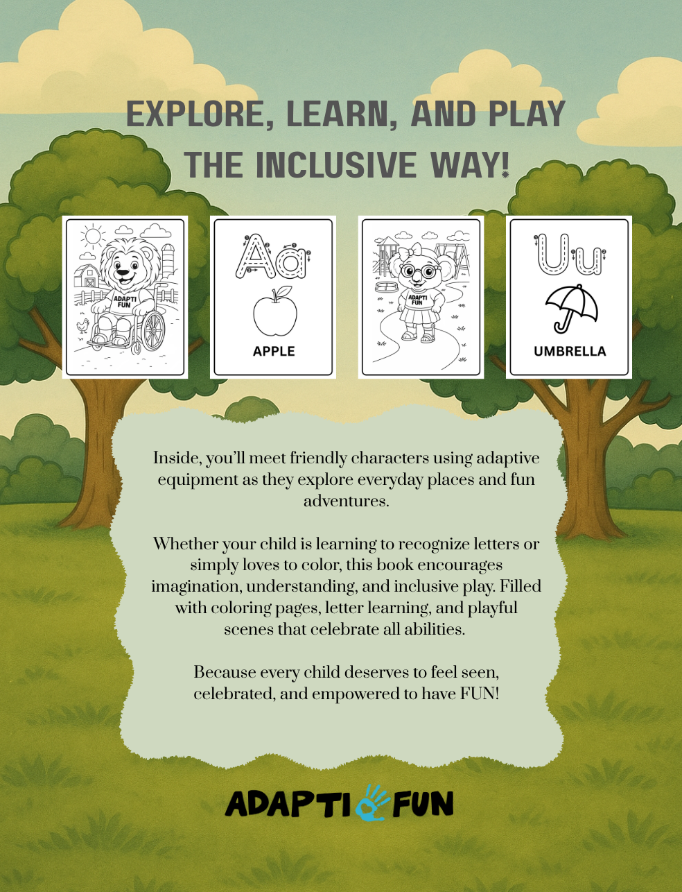Adaptifun Activity Book: ABCs & Coloring