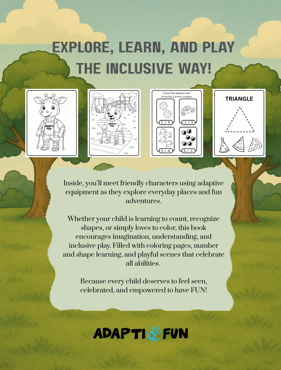Adaptifun Activity Book: Shapes & Numbers
